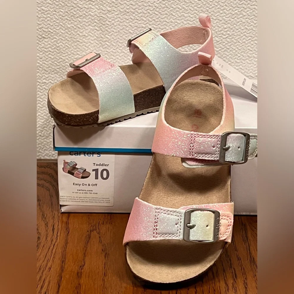NWT Carter’s Duncan‎ Multi Glitter Sandals